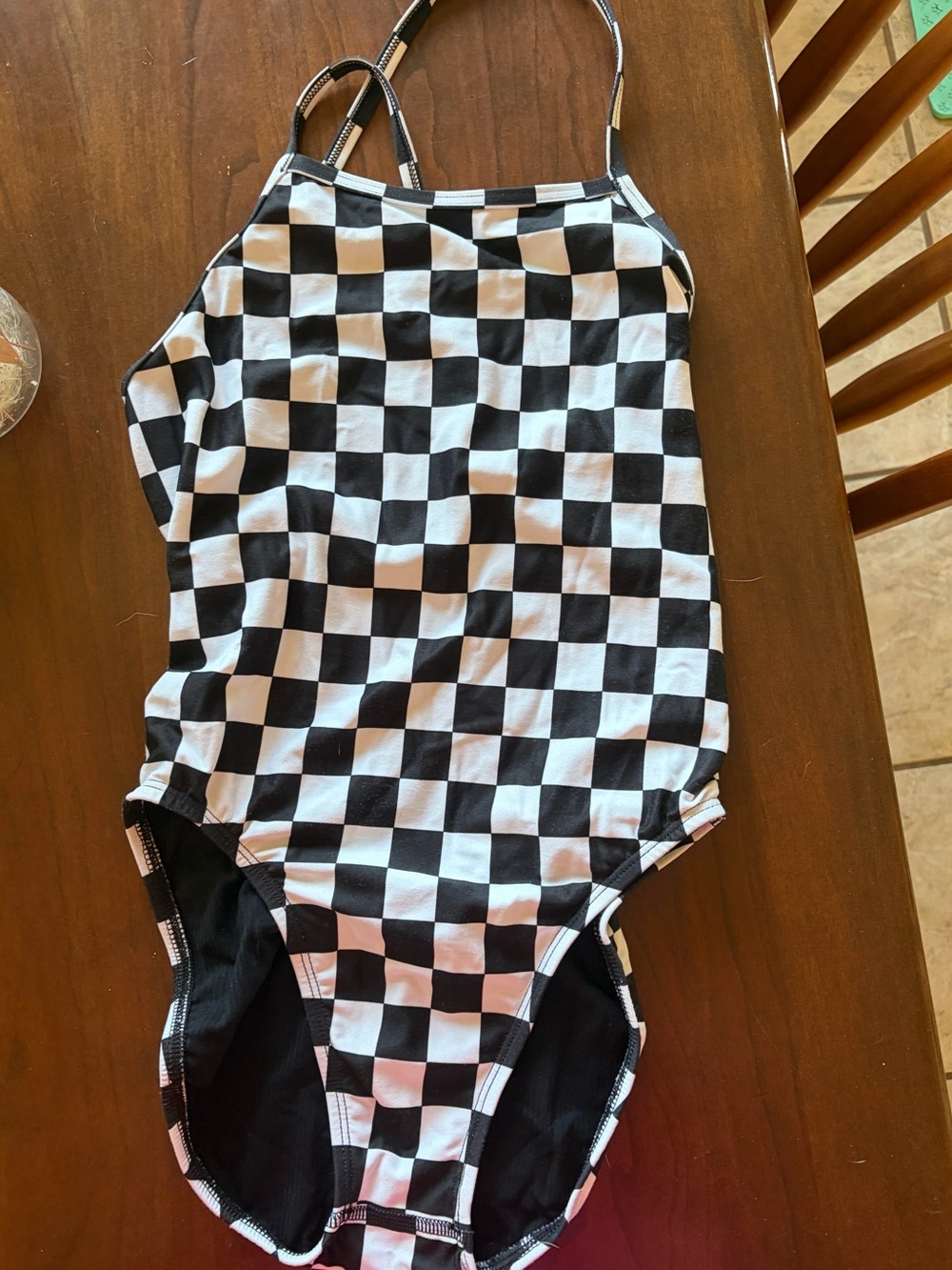 Checkerboard One-Piece Swimsuit - Jolyn Brandon 2- brand new